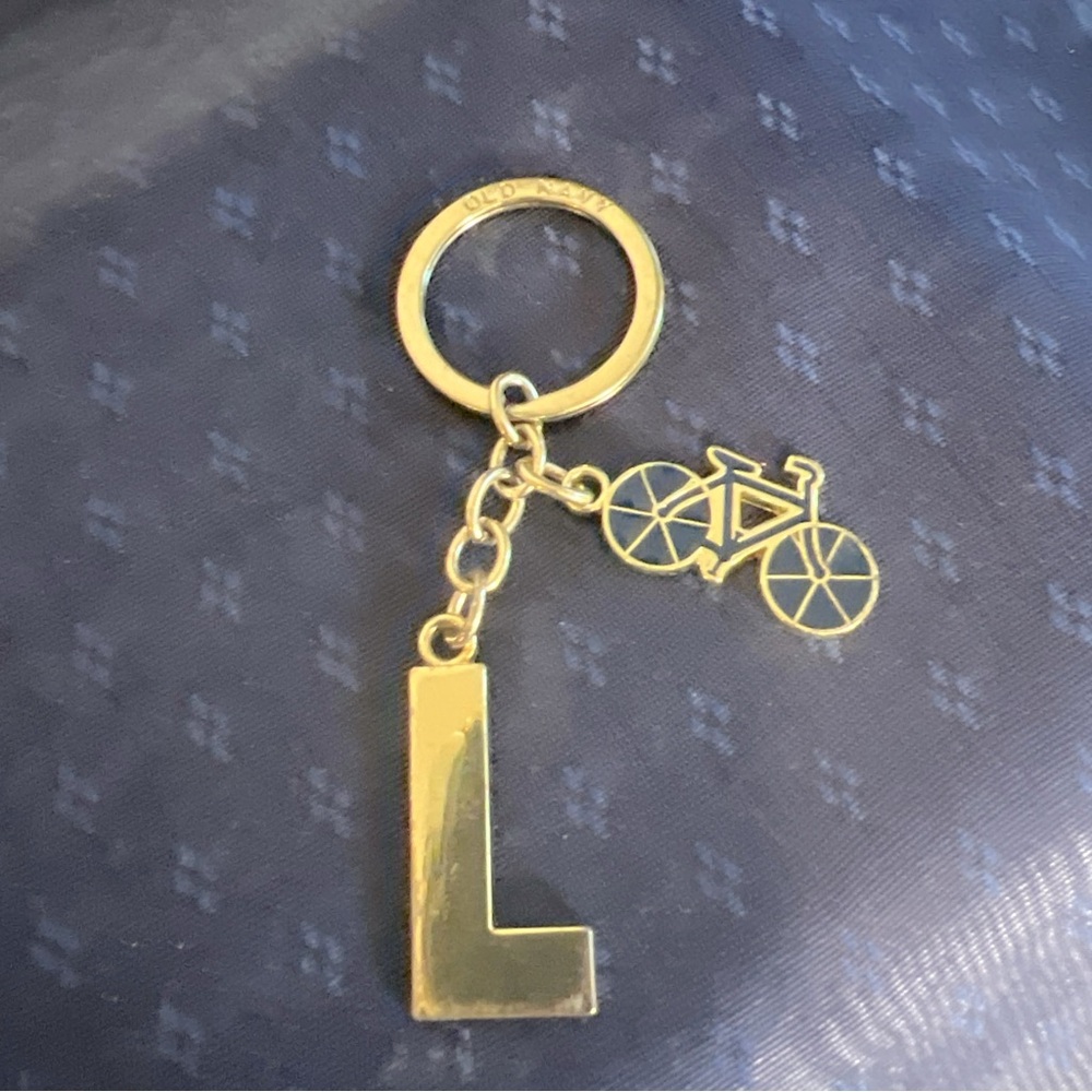 Old Navy “L” Keychain Bicycle
